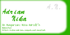 adrian nika business card